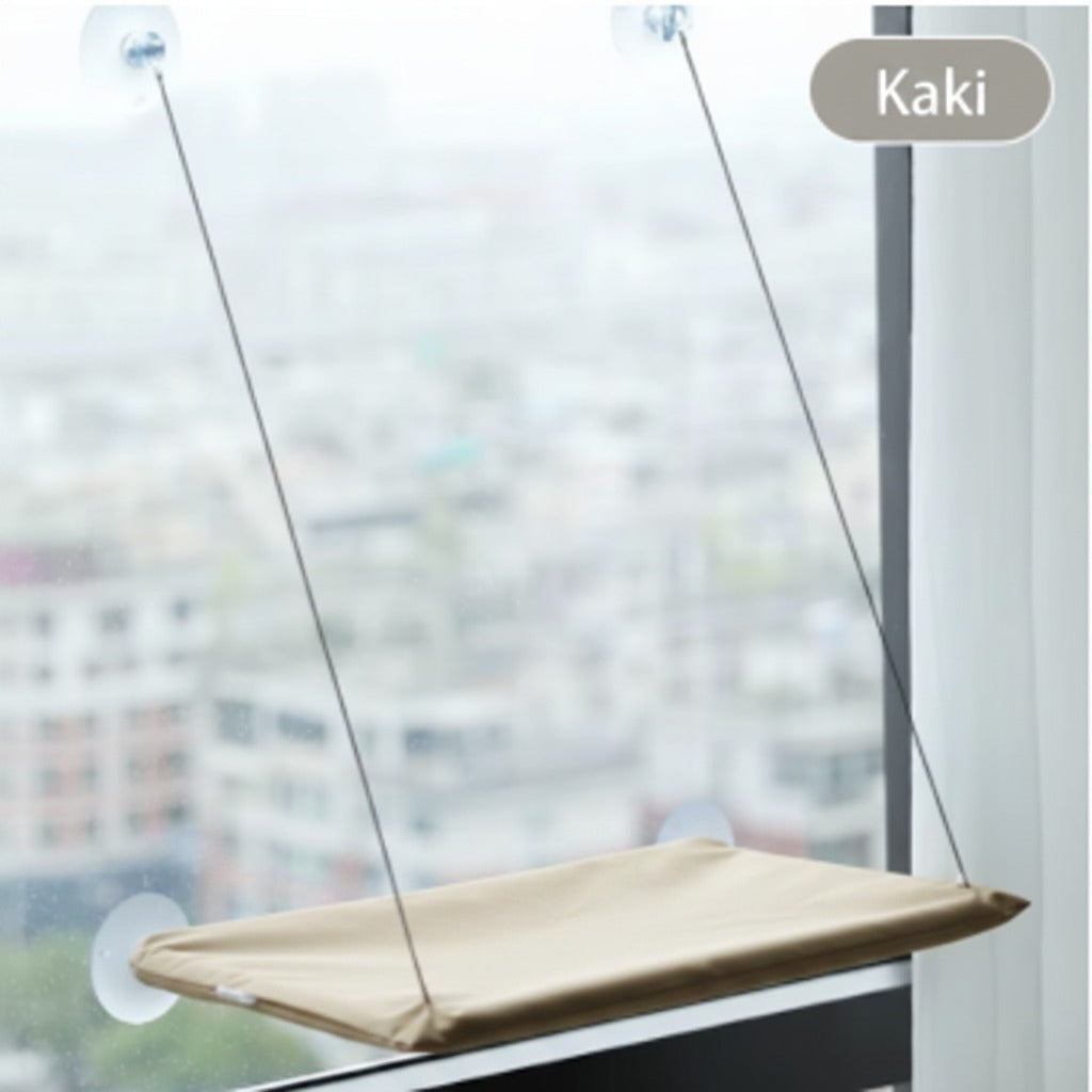 Hamac de fenêtre pour chat kaki