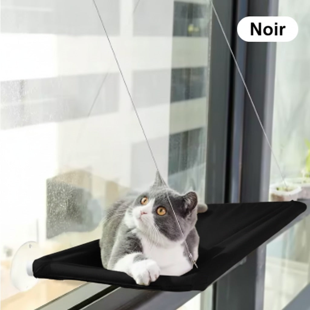 Hamac de fenêtre pour chat noir
