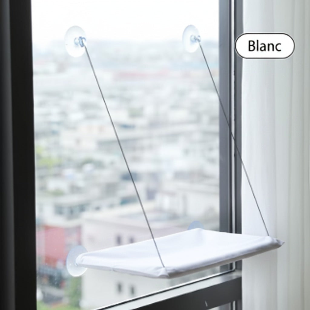 Hamac de fenêtre pour chat blanc