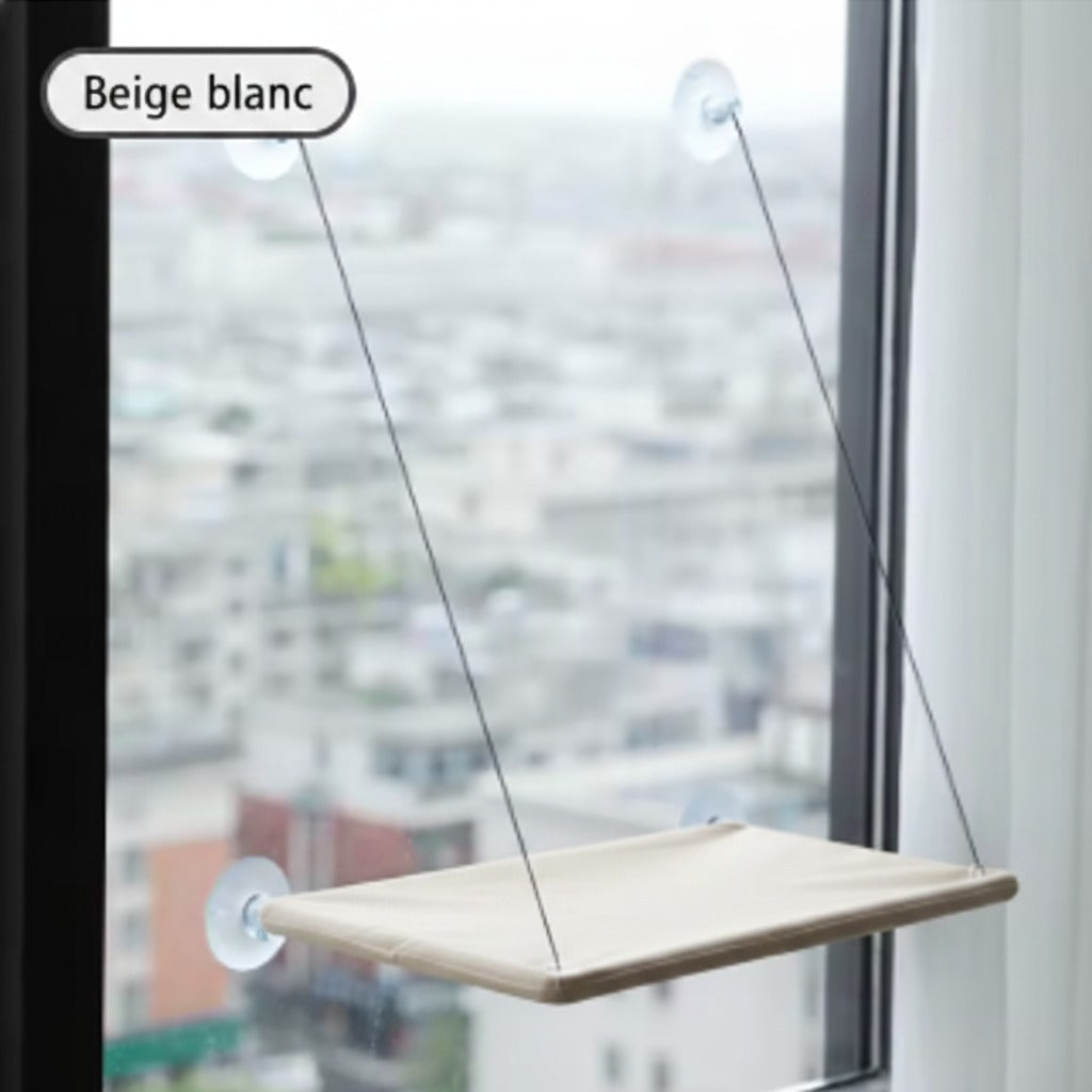 Hamac de fenêtre pour chat beige