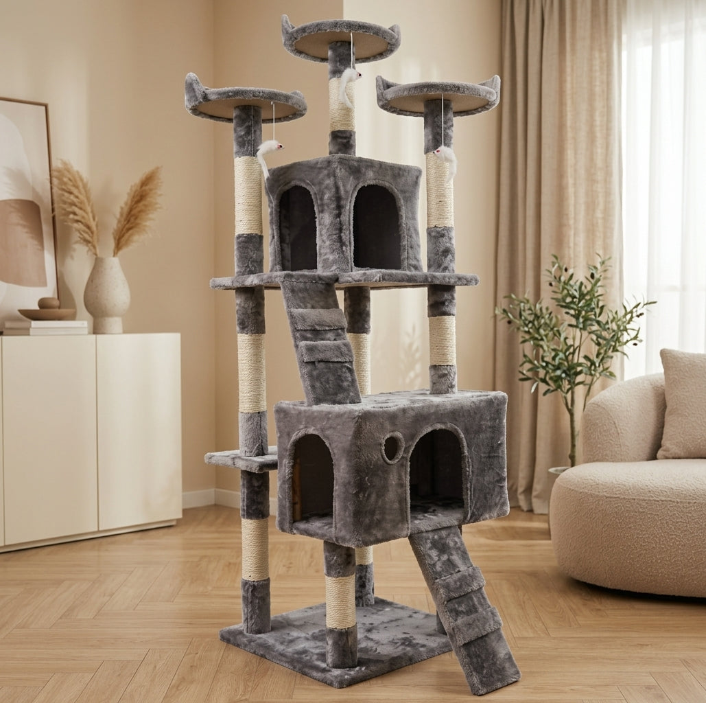 Arbre à Chat 170 cm – Sisal & Bois – Design Moderne | CatsLova