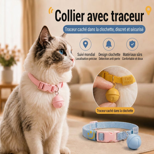 Fonctions du collier avec traceur GPS pour chat