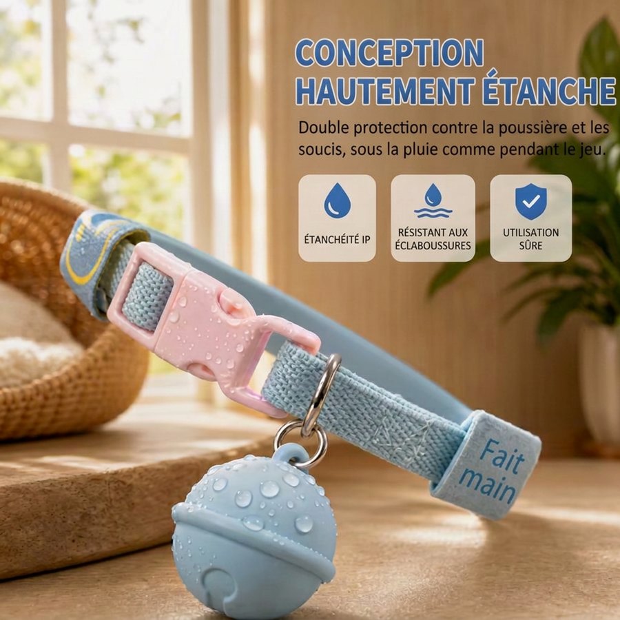 Collier GPS étanche pour chat