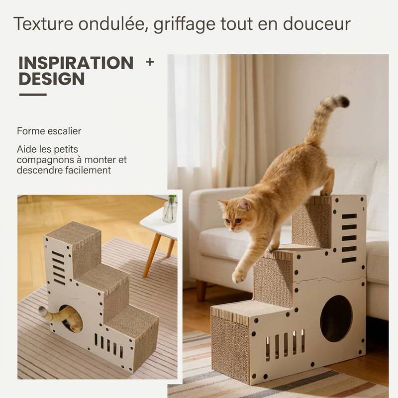 Texture ondulée et inspiration design du grattoir escalier